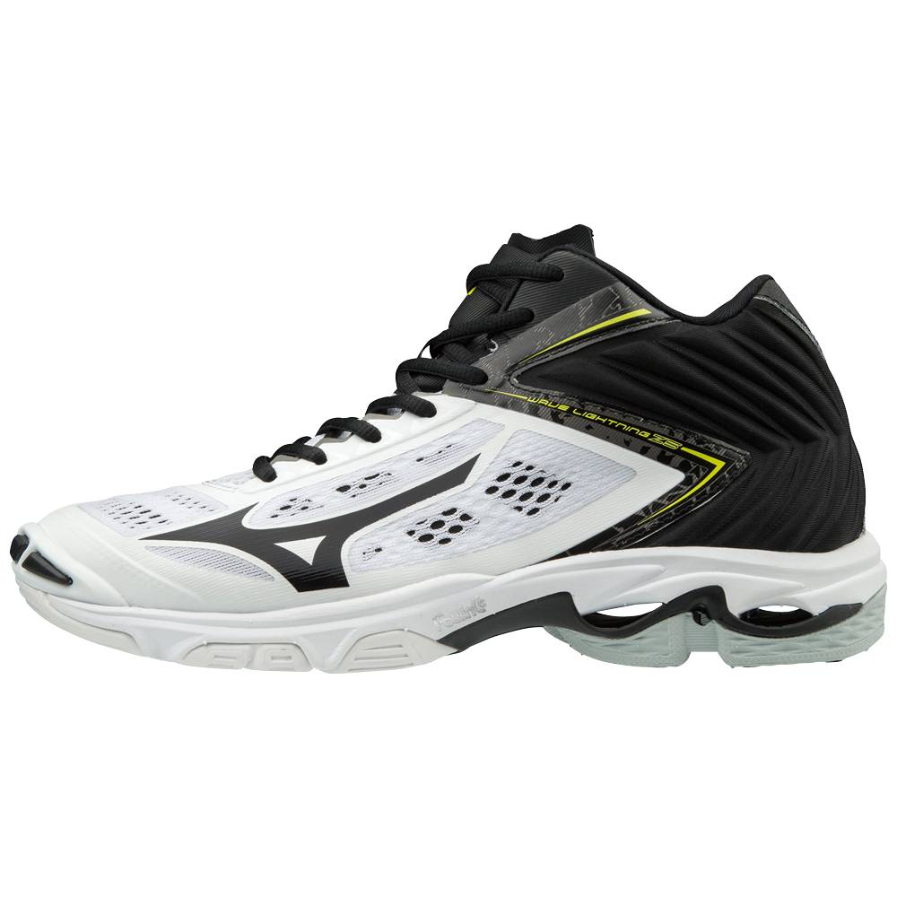 Mizuno Men's Wave Lightning Z5 Mid Volleyball Shoes White/Black (430265-KOW)